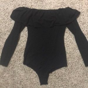 Zara off the shoulder sweater bodysuit
